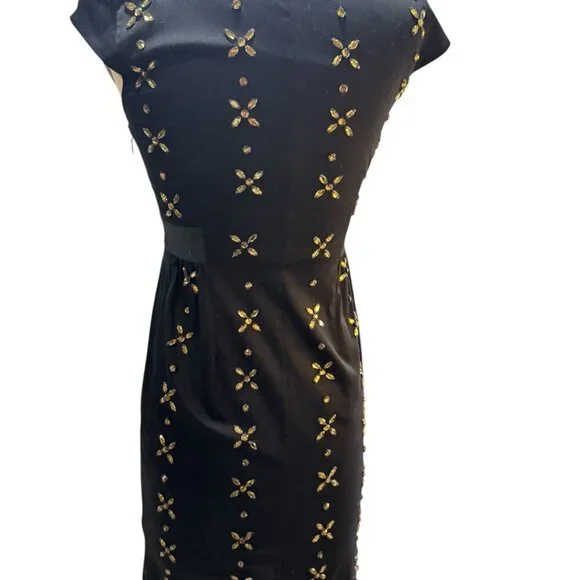 Boden Gold Star Beaded Embellished Dress – Size 2R - Picture 5 of 5